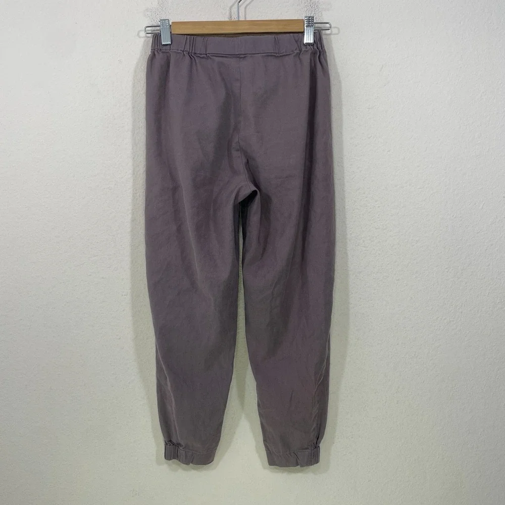 Aritzia Babaton Joggers Womens XS‎ Linen Blend Crop Pull On Mocha Brown Pants
